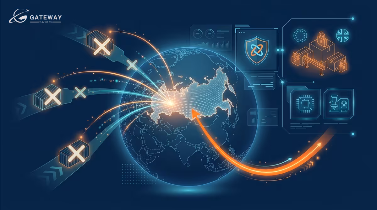 Hàng cấm gửi đi Nga 2026 - Quy định FCS, EAEU và sanctions EU/Mỹ