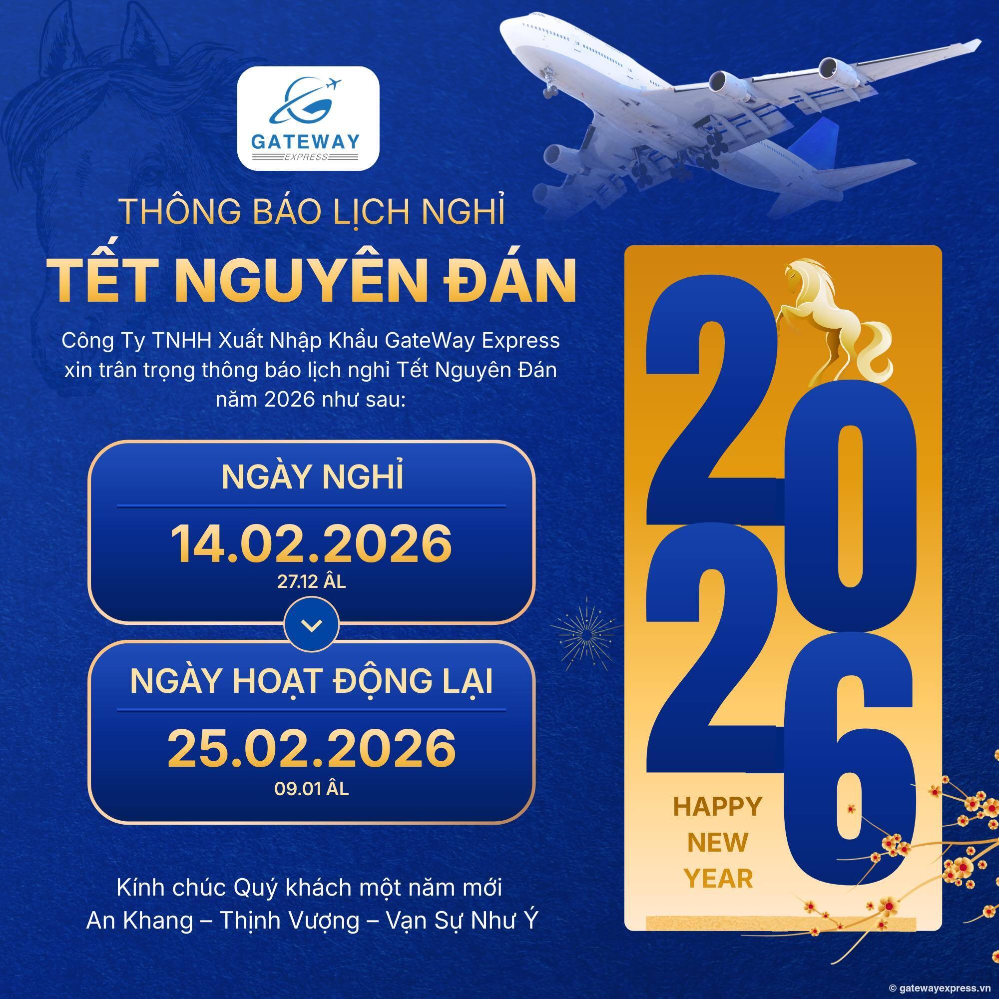 Lịch nghỉ Tết Nguyên Đán 2026